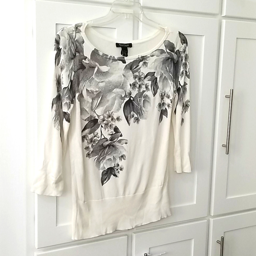 WHBM floral print sweater